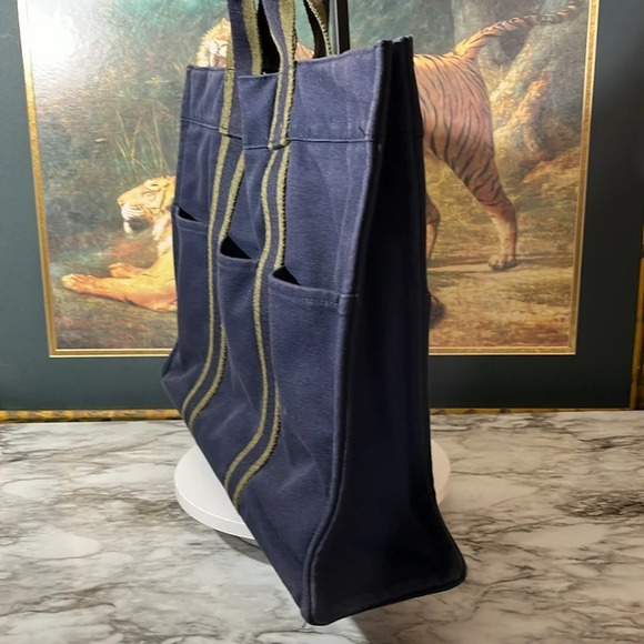 HERMES Fourre Tout MM Tote Bag Canvas Authentic Vintage. - Picture 3 of 12